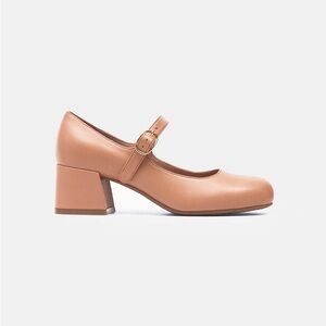 WYDR Studios Astor Heeled‎ Mary Jane Shoes Almond NIB Size 8.5WW